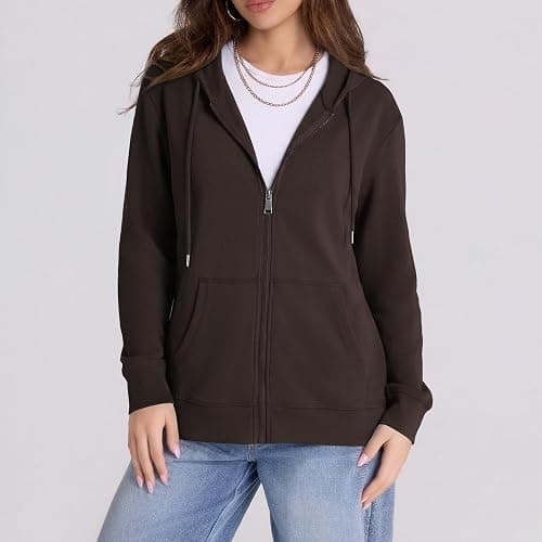 Witsmile Zip Up Hoodie Women Oversized Hooded Sweatshirt Soft Knit Jacket Loose Casual Fall Outfits Trendy Clothes 2026 thumbnail 2
