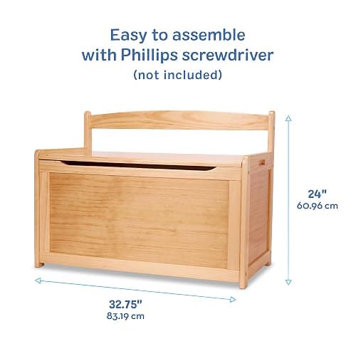 Melissa & Doug Wooden Toy Chest - Light Wood Furniture for Playroom, Blonde Kids Toy Box, Wooden Box Storage Organizer, Children's Furniture Chest thumbnail 3