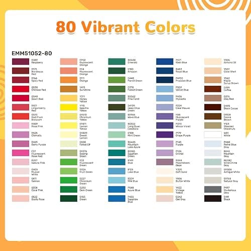Infiart 80 Colors Acrylic Paint Markers Brush Tip, Automatic Ink Control Acrylic Paint Pens Waterproof Acrylic Markers Set for Christmas Decorations, Stone, Wood, Glass, DIY & Art Supplies thumbnail 6