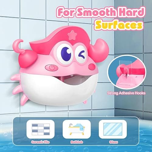 Bath Toys,Light Up Baby Bath Toys Bath Bubble Machine with Colourful RGB Light Great Birthday for Toddler Boys and Girls Tub Toy for Kids Ages 1-3 4-8 thumbnail 4