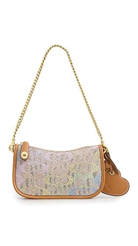 COACH Women's Crystal Jacquard Swinger Bag 20 with Chain - Image 1