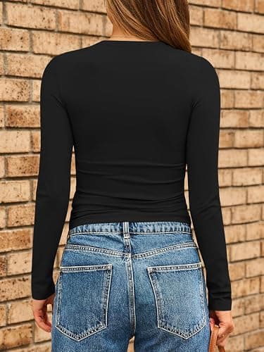 AUTOMET Womens Long Sleeve Shirts Basic Compression Going Out Crop Tops Fall Fashion Y2K Clothes 2025 thumbnail 5