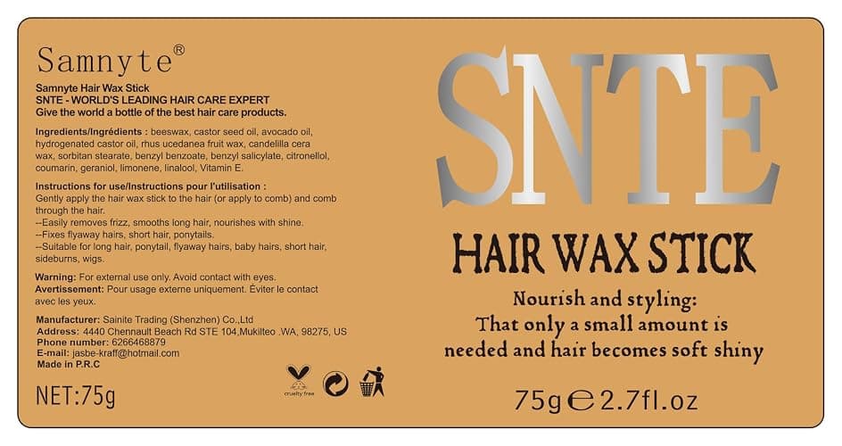 Slick Back Hair Brush & Hair Wax Stick Set - Frizz Control & Flyaway Smoothing - Sleek Ponytails, Buns, Edges - Styling Cream/Gel/Balm/Pomade Stick for Women - Styling Accessories for Girls & Kids thumbnail 9
