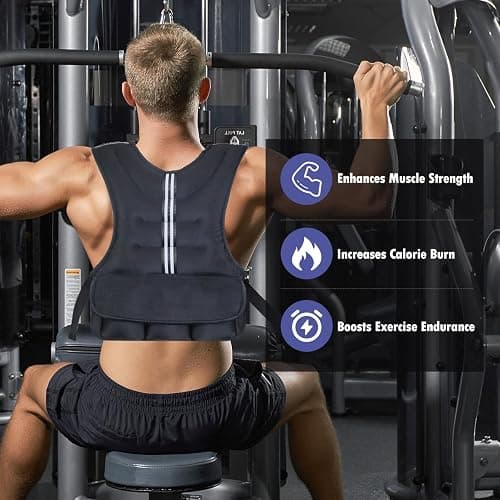 Weighted Vest, Adjustable Weight Vest for Men and Women, Iron Sand Weight Vests for Running Training Crossfit Calisthenics Jogging Walking Gym Strength Training thumbnail 7