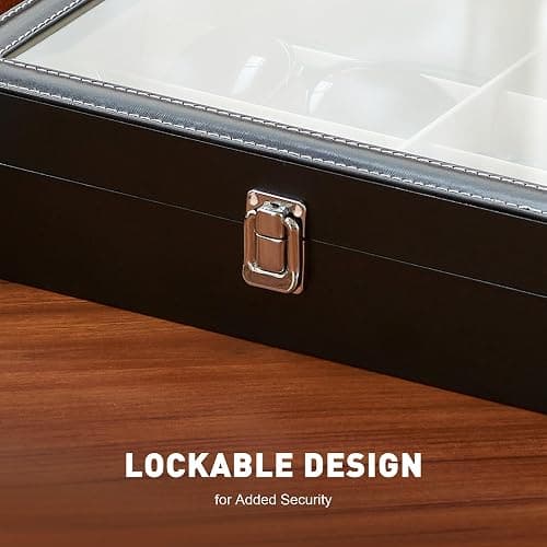 CO-Z Leather Multi Sunglasses Organizer for Women Men, Eyeglasses Eyewear Display Case with 8 Slots, Jewelry Watch Organizer, Sunglasses Jewelry Collection Case, Sunglass Glasses Storage Holder Box thumbnail 3