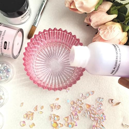 Monomer Dish for Acrylic Liquid, Large Dappen Dish with Lid, 3 oz, Pink | Acetone Cups for Nails, Glass Cup for Monomer liquid, Acrylic Nail Brush Cleaner Holder, Nail Brush Dish, CORFULRA, thumbnail 6