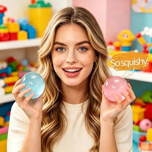 Coconut Oil Squishy,Soft Squishy Coconut Squishy Stress Balls,Slow Rising Stress Relief Toy,Funny Stress Balls for Anxiety Relief & Sensory Calm（Pink） thumbnail 2