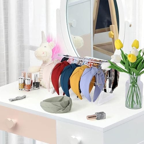 Suneerplay Headband Holder, Clear Headband Organizer, Acrylic Hair Hoop Display Stand, Hairband Rack Holder, Headband Storage Holder for Women and Girls thumbnail 5