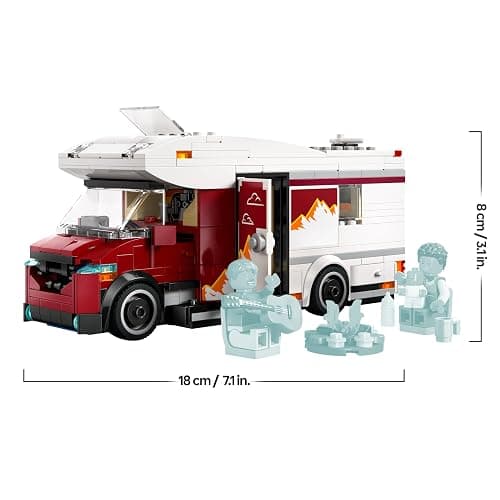 LEGO City Abenteuer-Wohnmobil - Wohnwagen Spielzeug für Jungen und Mädchen ab 6 Jahren - Inkl. 3 Minifiguren und Camping Zubehör - Geschenkidee zum Geburtstag und für die Feiertage 60454 thumbnail 3
