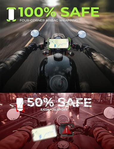 LISEN Bike Phone Holder, [Super Easy Install] Ultra Stable Motorcycle Phone Mount, Bicycle Handlebar Holder Mount for Adults Kids, Bike Bicycle Ebike Gear Accessories, for iPhone Samsung Google Pixel thumbnail 5