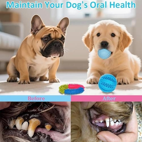 PawsAion 20 Pack Puppy Chew Toys for Teething & Fun (Chew Toys for Puppies 0-6 Months Bundle with Various Rubber Rings, Rope Toys and Balls for Interactive Play, Teeth Cleaning & Relief thumbnail 3