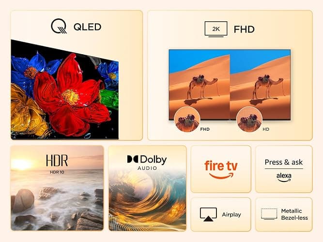 TCL 40SF560-UK 40" Full HD QLED Direct LED Smart TV with Fire TV, Alexa Voice Control, Vivid Colour & Enhanced Brightness thumbnail 4