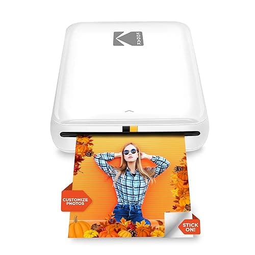 KODAK Step Instant Smartphone Photo Printer - Portable Mini Color Wireless Mobile Printer - Zink 2x3” Sticky-Back Photos - Bluetooth Compatible with iOS & Android Devices - Fun Editing App - White - Image 1