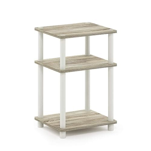 Furinno JUST Toolless 3-Tier Side Table, Open Shelf End Table, Sonoma Oak | Soft-Corner, Night Stand, Bedside Table, for Living Room, Bedroom, Bathroom thumbnail 6