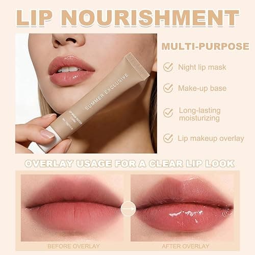 5 Color Summer Exclusive Lip Balm Butter,Tinted Lip Balm,Nourishing Lip Gloss with Natural Ingredients for Women and Girls,Soothes & Softens Dry Lips,Lip Care Gift Set for Birthday Christmas. thumbnail 5