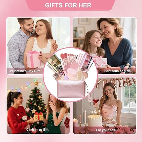Fynqwor Makeup Kit,Makeup Set,25Pieces All in One Makeup Kit for Women and Teens,Hypoallergenic Makeup sets for Women Full Kit,make up kits for teens,Christmas makeup gift set for beginners thumbnail 7