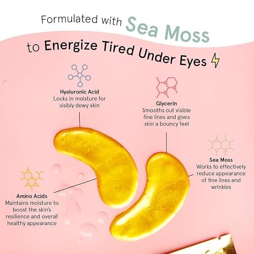 grace & stella Under Eye Mask - Christmas Gifts for Women, Gifts for Mom, Under Eye Patches to Reduce Dark Circles, Puffy Eyes, Eye Bags, Wrinkles, Stocking Stuffers for Women, Vegan (24 Pairs, Gold) thumbnail 4