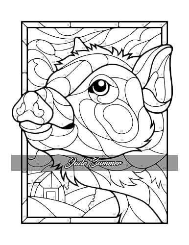 Color by Number Animals: Adult Coloring Book with Cats, Dogs, Birds, Butterflies, Horses, Sloths, and Many More for Stress Relief and Relaxation thumbnail 17