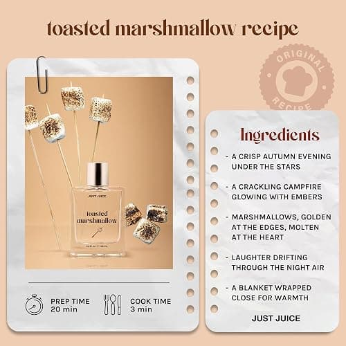 Just Juice Toasted Marshmallow - Vanilla Perfume for Women and Men - Gourmand Mini Travel Perfume with Caramel, Marshmallow, Amber Notes - 0.33 oz thumbnail 8