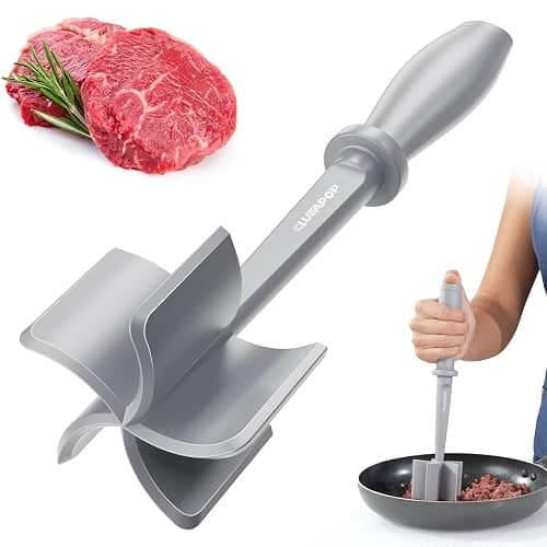 Premium Meat Chopper for Ground Beef - CLUEAPOP Heat Resistant Meat Masher - Kitchen Tools & Gadgets - Ground Beef Smasher - Non Stick Hamburger Chopper - Cook Ground Meat with Easy - Image 1