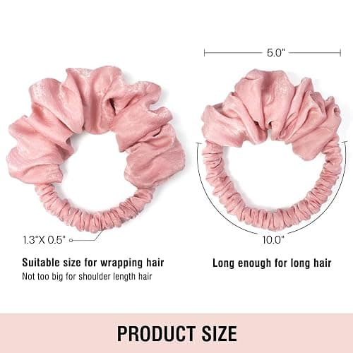 BLINKEEN Curling Scrunchie, Heatless Hair Curler to Sleep In, No Heat Curls for Long Hair, Soft Sleep Hair Roller (Pink, 1 Count) thumbnail 7