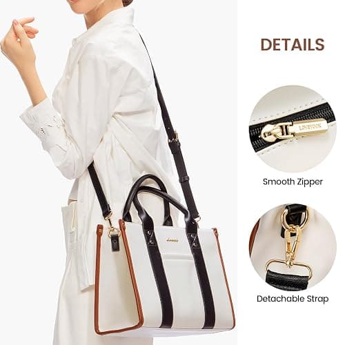 LOVEVOOK Purse for Women Leather Tote Bag Purse and Handbags, Satchel Shoulder Crossbody Top Handle Bags with Zipper thumbnail 4