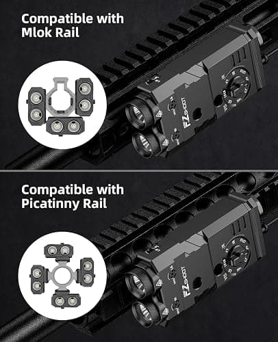 EZshoot 1600 Lumens Rifle Flashlight/IR Illuminator with Green/IR Laser 4-in-1 Combo Magnetic Rechargeable, IR Flashlight for Rifle with Remote Switch, Compatible with Picatinny and M-Rail thumbnail 5