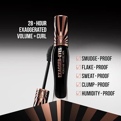 Charlotte Tilbury Exagger-Eyes Volume Mascara - Gift Set Essential - Volumizing Mascara with 28-Hour Smudge-Proof & Flake-Proof Wear - Perfect for Pairing with Makeup Favorites thumbnail 4