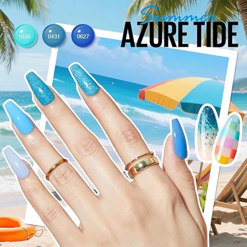 MEFA 46 Pcs Gel Nail Polish Set, 42 Colors All Seasons Gel Polish Set Colorful Begginer Kit Kit with Base Coat & Glossy/Matte Top Coat, Nail Art Manicure Salon DIY Gifts for Girls thumbnail 4