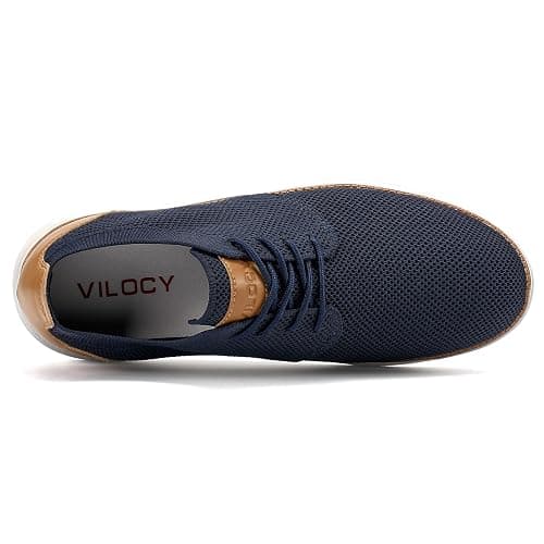 VILOCY Men's Fashion Dress Sneakers Casual Walking Shoes Business Oxfords Comfortable Breathable Lightweight Tennis thumbnail 5
