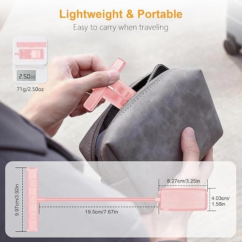 Gritin 19 LED Rechargeable Book Light for Reading in Bed with Memory Function- Eye Caring 3 Color Temperatures,Stepless Dimming Brightness,90 Hrs Runtime Clip on Light for Book Lovers-Pink thumbnail 8