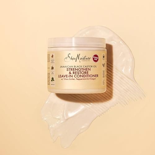 SheaMoisture Jamaican Black Castor Oil Strengthen & Restore Leave-In Conditioner no silicones or sulphates for chemically processed, heat-styled or natural hair 431 ml thumbnail 6