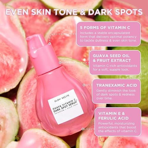 Glow Recipe Guava Brightening Korean Skincare Gift Set - Vitamin C Under Eye Cream Treatment + Hydrating Vitamin C Dark Spot Face Serum with Niacinamide & Peptides, Travel Size (2 Count) thumbnail 5