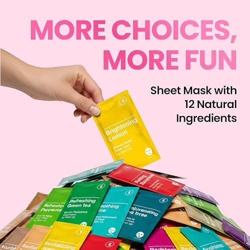 GLAM UP Korean Facial Sheet Mask 12 Combo Pack | Hydrating & Moisturizing Face Mask for Glass Skin | Soothing Korean Skincare for Sensitive, Dry Skin | Bulk Face Masks Gift Set for Home Spa thumbnail 8
