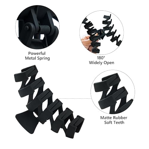 8PCS Hair Clips for Women, Flower Claw Clips for Thick Hair, Non-Slip Hair Accessories with Multi-Styles, Neutral Colors Hair Claw Clips and Variety Pack, Ideal for Girls thumbnail 3