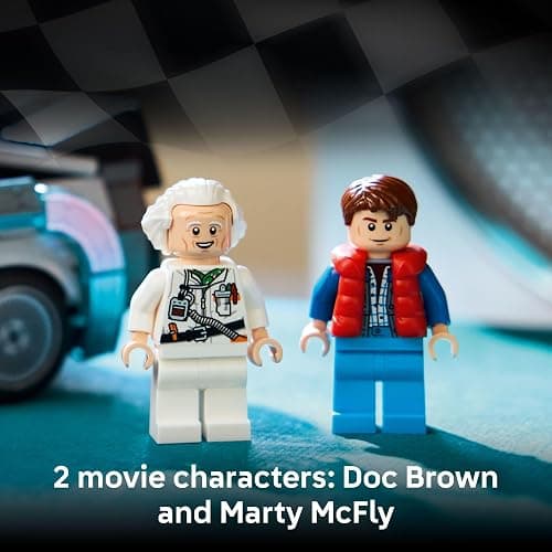LEGO Speed Champions Time Machine from Back to The Future Building Toy for Kids - Pretend Play & Display Car Toy W/ 2 Build Modes for Boys & Girls, Ages 9+ - Gift for Birthdays - 77256 thumbnail 2