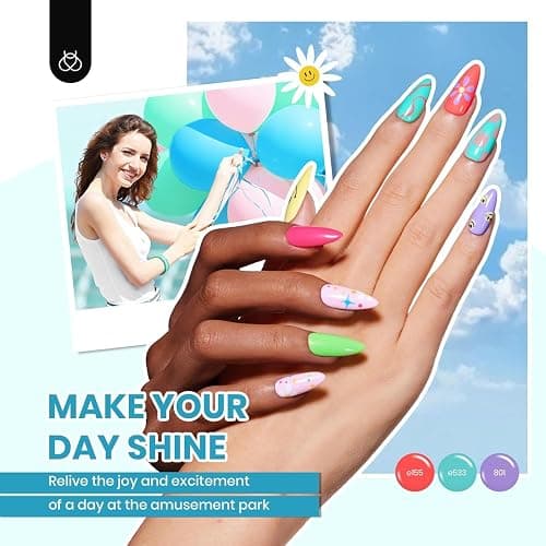 Beetles 85 Pcs Gel Nail Polish Kit with U V Light 55 Colors Gel Nail Kit for Beginners with Everything at Home Manicure Winter Nail Art Jelly Nails Emotional Spectrum Collection thumbnail 6