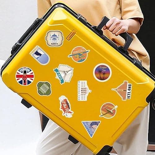 Dreamil Lot de 100 autocollants de voyage vintage résistants à l'eau pour ordinateur portable, vélo, moto, skateboard, casque, voiture (4-8 cm) thumbnail 2