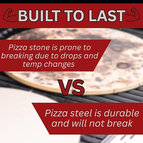 ThermiChef 16" by 16" Pizza Steel (3/8" Deluxe Thickness) - Multipurpose Cooking Steel for Ovens & Grills - Made in the USA thumbnail 4