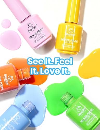 Beetles Neon Gel Polish Set, 20 Bright Colors 15ML Full Size | Candy Electric Collection, Neon Pink Green Blue Red Colors Gel Set with Base Top Coat UV LED Lamp Salon DIY Nails Gifts thumbnail 8