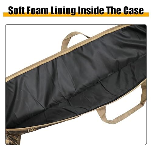 HUNTPAL 52" Soft Shotgun Case for Gun Rifle Storage and Transport, Water-Resistant Tactical Gun Bag with Zipper Closure, Adjustable Shoulder Strap, Carry Handle and External Accessory Pocket thumbnail 3
