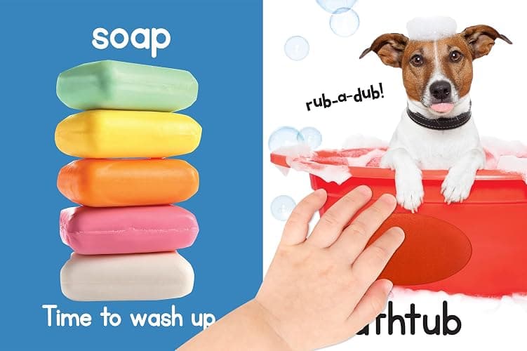 Splish! Splash! Bath Time - Touch and Feel Board Book - Sensory Board Book thumbnail 3