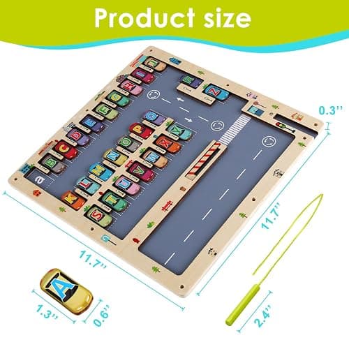 Magnetic Alphabet Maze Letter Puzzle for Fun Learning, Montessori Educational Toy for 3 4 5 Year Old Boys and Girls, Fine Motor Skills Development and Sensory Play thumbnail 3