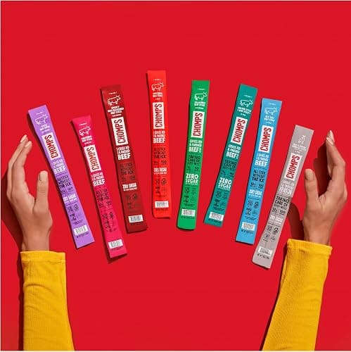 Chomps Original Beef, Grass-Fed & Finished, 10ct, Protein Snack Stick | Grass-Fed And Finished Beef Sticks With Zero Sugar, Keto And Paleo Friendly, Whole30, Low-Carb Snack, 10G Protein thumbnail 8