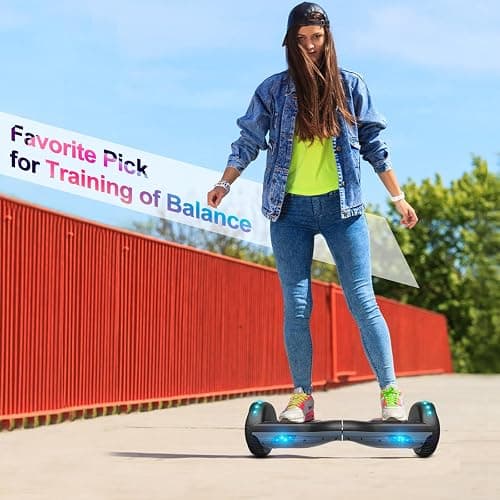 FLYING-ANT Self Balance Scooter 6.5" with Speaker and LED Lights Red thumbnail 5