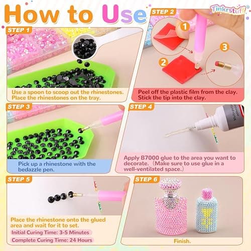TINKRSTUFF 50000Pcs 60 Colors Jelly Rhinestones Bedazzling Kit | All-in-One Bedazzler Kit, Multicolors Gems, 4Pcs B7000 Jewelry Glue, Diamond Art Tools, for Shoes Books Crafts Nail Art thumbnail 3