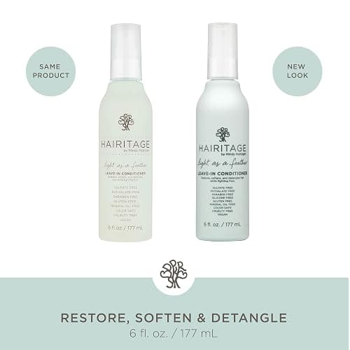Hairitage Detangling Leave-in Conditioner Spray - Leave In Hair Treatment for Dry Damaged + Curly, Fine, Wavy, Frizzy Hair - Lightweight Formula - Sulfate Free - Cherry + Amber Scent, 6 Fl oz thumbnail 2