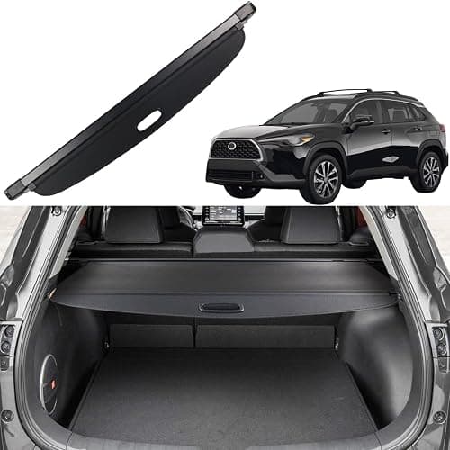Cargo Cover for Toyota Corolla Cross 2026 2022 2023 2024 2025 Accessories Rear Trunk Cover Rear Trunk Security Cover Shielding Shade, Black (Not for Corolla) - Image 1