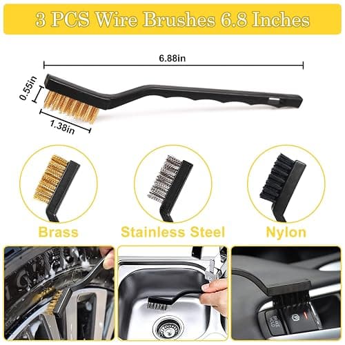 TTRCB 27Pcs Car Detailing Kit, Car Detailing Brush Set, Auto Detailing Drill Brush Set, Car Detailing Brushes, Car Wash Kit, Car Accessories, Car Cleaning Tools Kit for Interior, Exterior, Wheels thumbnail 5