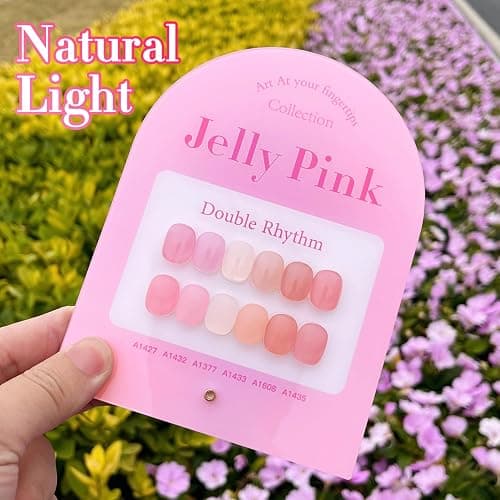 Double Rhythm 6 Pcs 15 ML Gel Polish Set Same Color Same Bottle Soak Off Gel Polish Kit Nail Art Manicure Salon DIY at Home for Women (Jelly Milky White Nude Pink Rose-T6-23) thumbnail 7